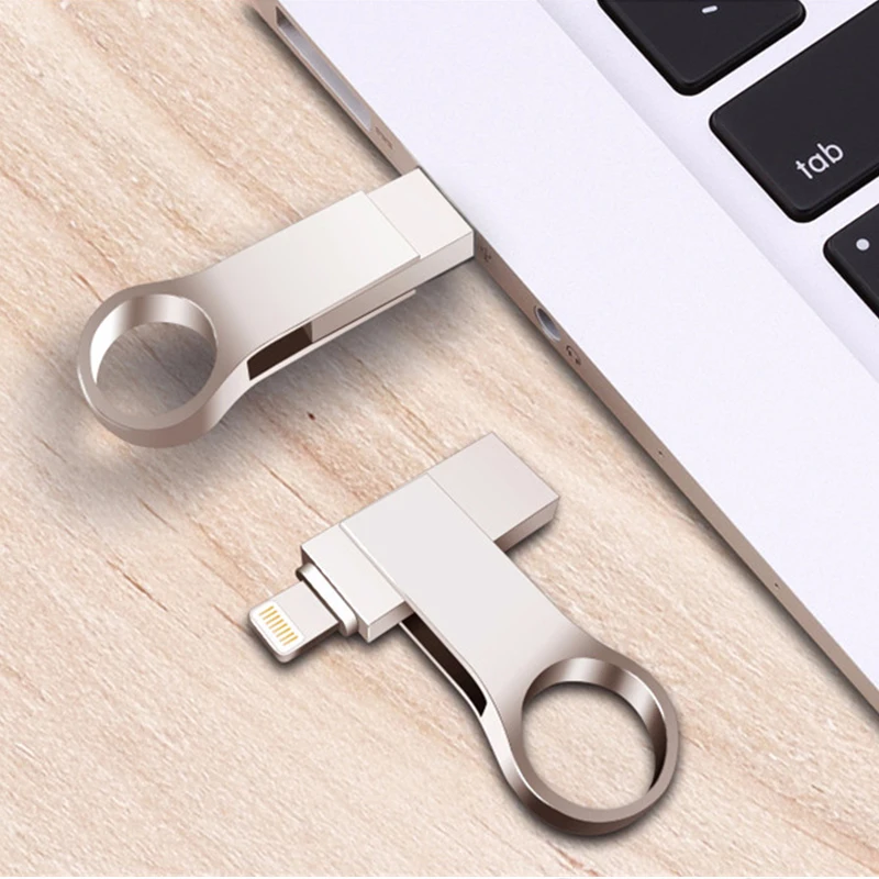 Richwell Usb флэш-накопитель для iphone 8/7/7 plus/6 Plus/6s plus/5/5S/5C/ipad 8 Гб оперативной памяти, 16 Гб встроенной памяти, 32 ГБ флэш-накопитель 64 Гб 128 ГБ с поддержкой технологии OTG usb 2,0 флеш-накопитель