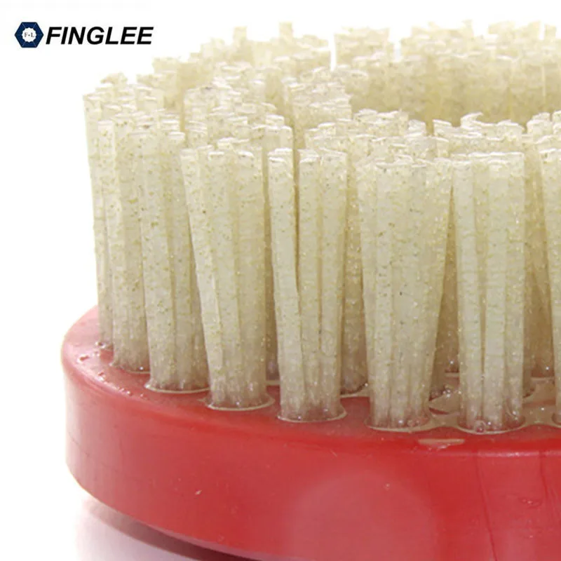 Алмазная абразивная щетка Finglee с кольцом 4 5/110 мм M14 отделка из кожи|abrasive brush|diamond