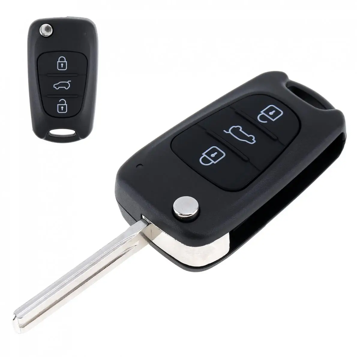 Ключ для автомобиля складной с 3 кнопками без чипа подходит Hyundai Kia Sportage Picanto Rio K2 K5