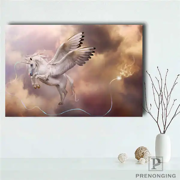 Canvas Poster Пользовательские Холст плакат лошадь плакаты ткань настенные художественные картины для декора гостиной#18-12-05-09 - Цвет: Canvas Poster