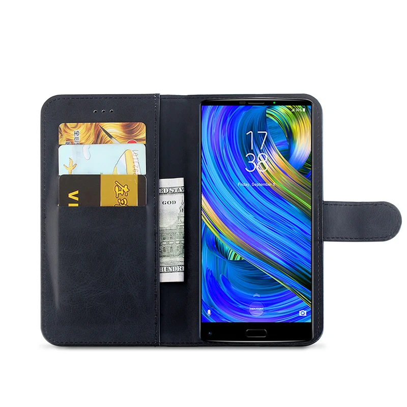 Ocolor для HOMTOM S9 Plus откидной кожаный чехол с отделением карт деловой Чехол-Несессер