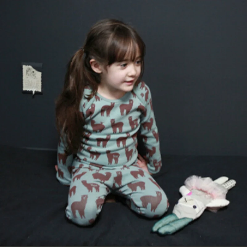 

Syue Moon Girls Pajamas Sets 2018 Autumn Tiny Cotton Pyjamas Children 100%cotton Sleepwear Baby Boy Homewear Nightwear Clothes