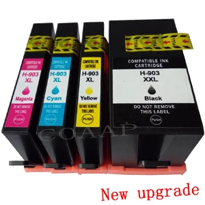 4pcs-BKCMY (Big) Новое обновление 903 903XL совместимый чернильный картридж для hp Officejet Pro 6950 6960 6961 6963 6964 все-в-одном принтер, hp 903XL 907XL - Цвет: 4pcs-BKCMY (Big)