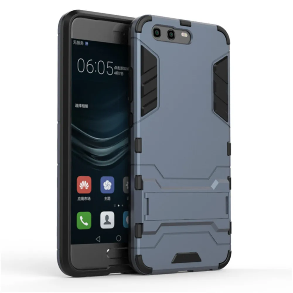 

Shockproof Armor Case For Huawei P10 Plus P10plus Silicone Kickstand Holder Case For Huawei P10 For P10plus Cover Fundas