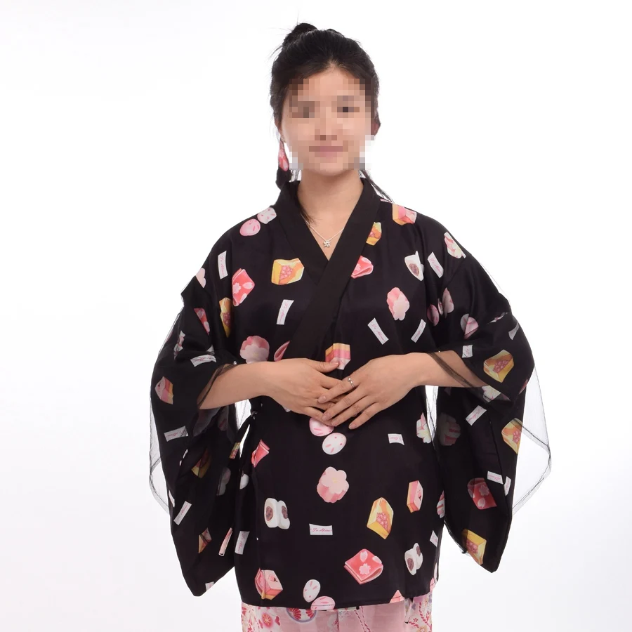 Kawaii Wagashi Kimono Haori Women Japanese Casual Cardigan Coat Tops Outwear Jacket | Женская одежда