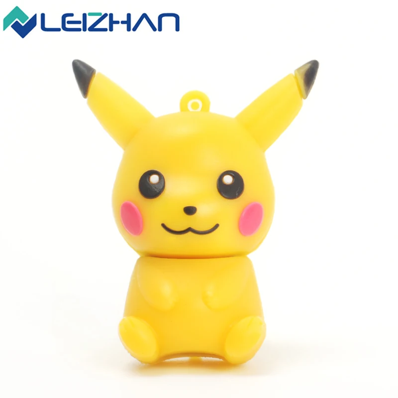 LEIZHAN забавный USB флеш накопитель с Пикачу мультяшный персонаж 2 0 64 ГБ 32 16 8 4 Гб|USB