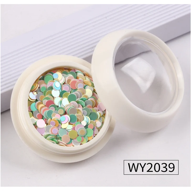 WY2039 Микс голографический блестящий для ногтей блестки аксессуары хромированные ногти эффект блеск набор хлопьев украшения ногтей фестиваль блеск DIY - Цвет: WY2039
