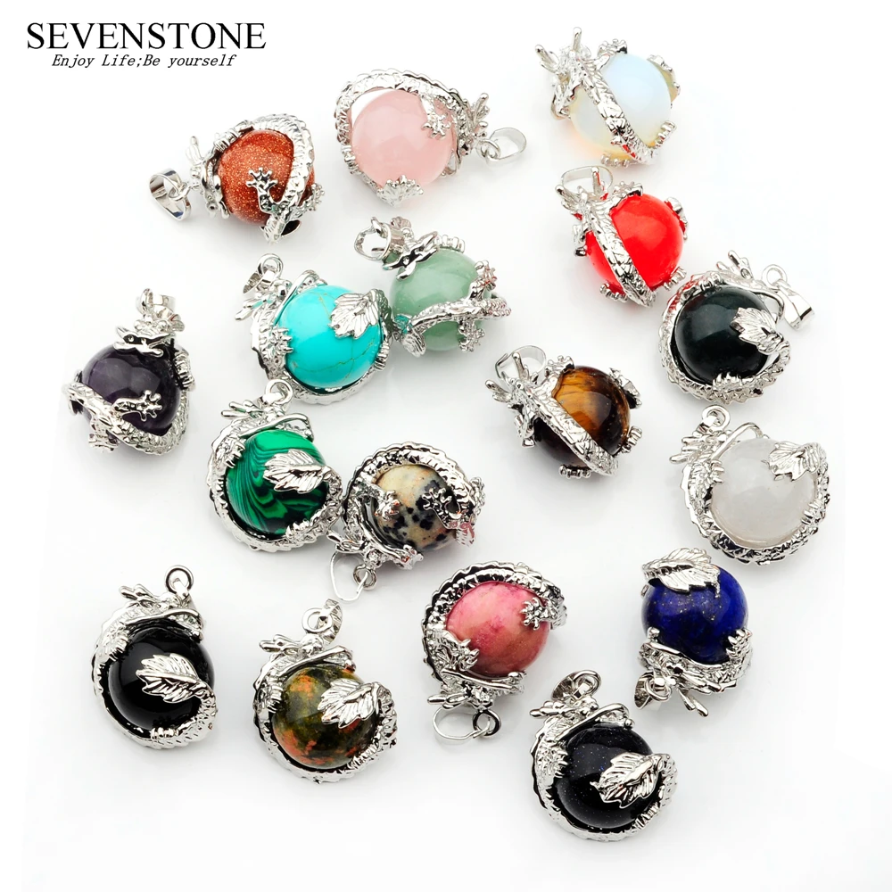SEVENSTONE новинка 2019 самое модное ожерелье рейки дракона кулон с опалом тигровыми