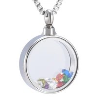 floating glass locket cremation jewelry memorial urn holds lots more ashes necklace for women birthstone zircons include pendant