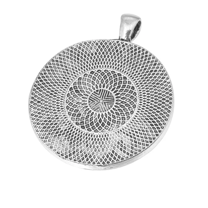 Fashion 10pcs 35mm Inner Size Classic Simple Style Cabochon Base Setting Charms Pendant Fit Cameo DIY Necklace Making | Украшения и