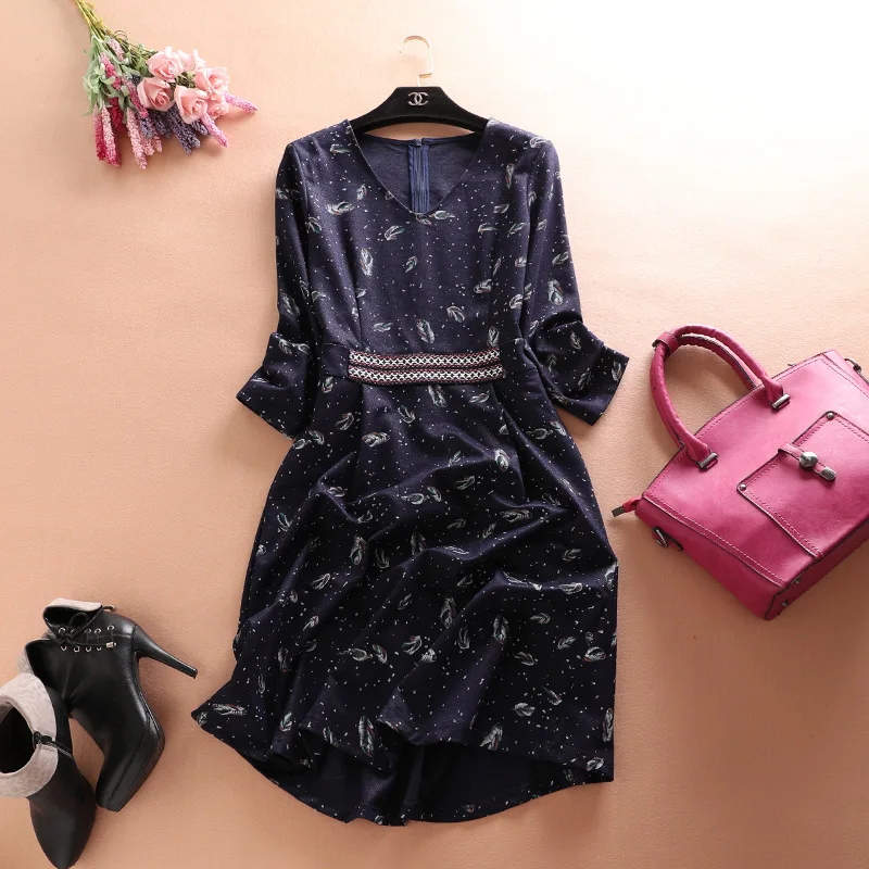 Плюс Размеры хлопок Line лоскутное три четверти Аппликации Середины икры