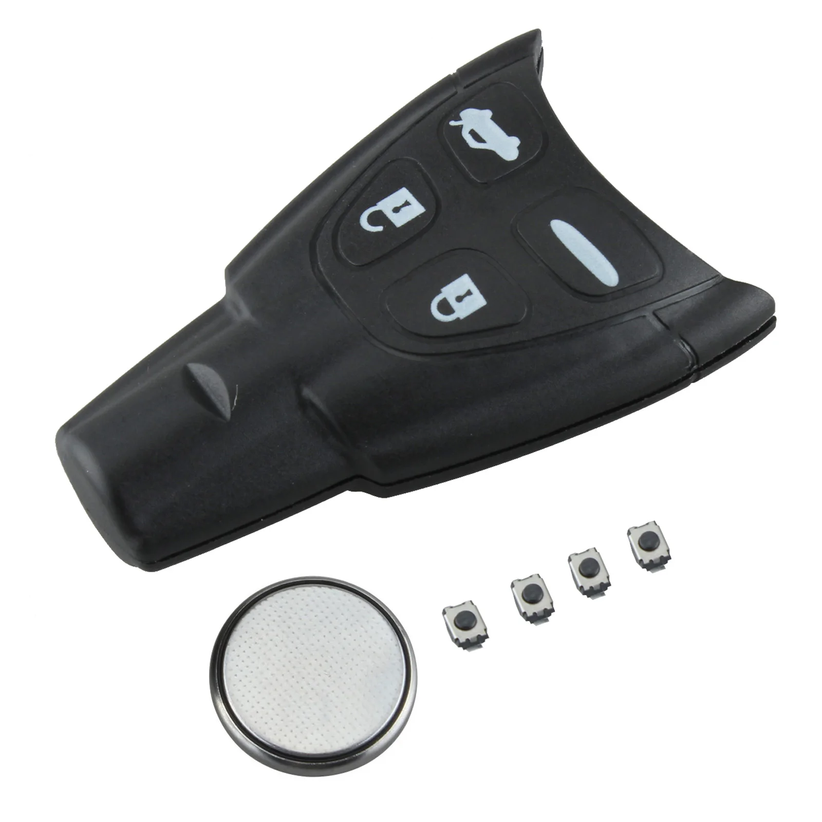 4 Buttons Replacement Remote Car Portable Key Fob Transmitter Clicker Alarm with Button Batteries for Sabo Accessories | Автомобили и