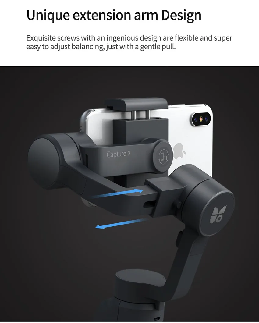 Funsnap Capture2 3 оси ручной карданный стабилизатор для GoPro 7 6 5 sjcam eken Yi Экшн-камера/смартфон мобильный телефон iphone