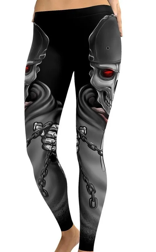 Новинка, S-5XL, модные, новые, леггинсы на Хэллоуин, сахарный череп, леггинсы для женщин, девушек, с принтом розы, фантастические, для тренировок, вечерние, укороченные штаны
