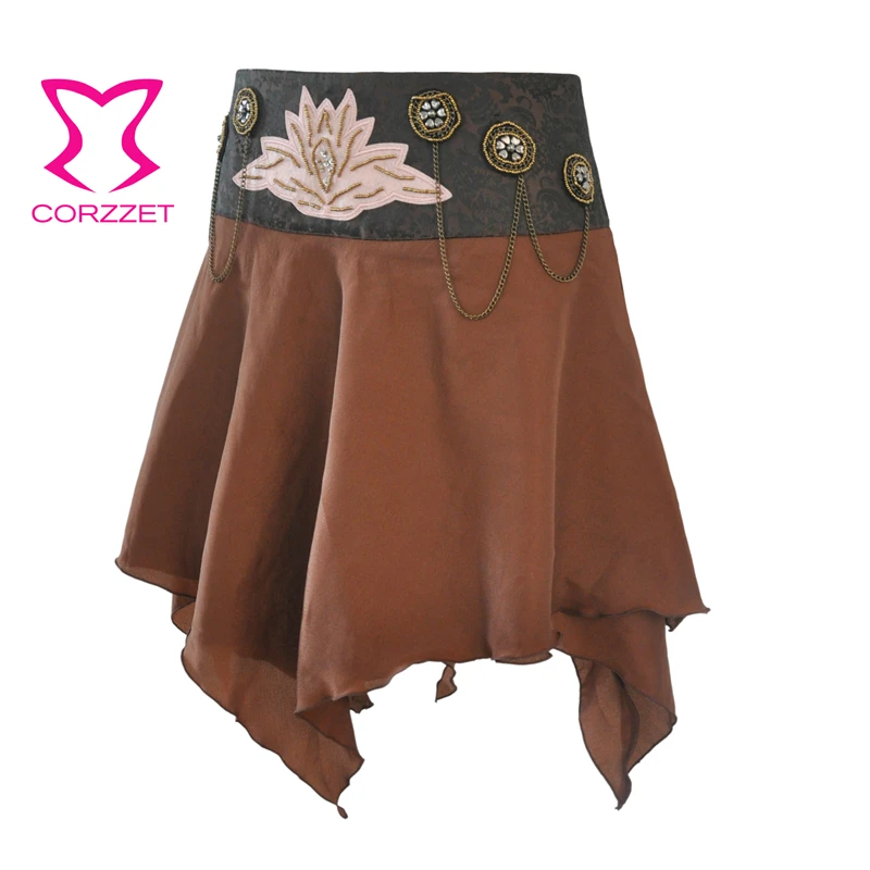 Винтажная женская одежда Готическая стимпанк с бусинами и цепочками низкой