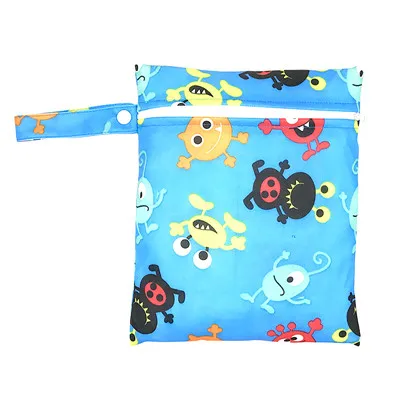 20*25 см, Pororo, один карман, влажная сумка, детская тканевая сумка для подгузников, водонепроницаемая многоразовая сумка для подгузников, маленький размер, сухая сумка для мам - Цвет: x16