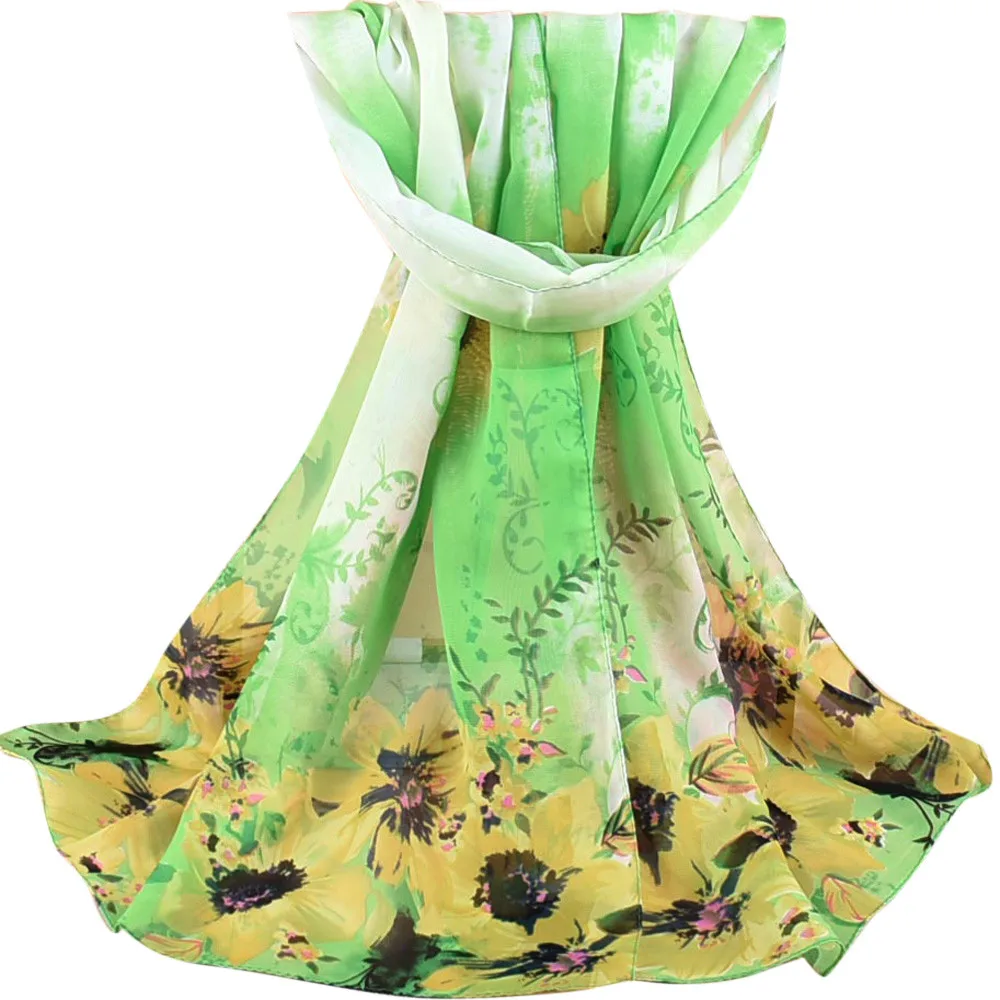 C Зимняя распродажа товаров femme Шелковый chiffonfoulard женские шарфы для женщин дамская модная мягкая шаль с принтом длинный шарф 15 - Цвет: C