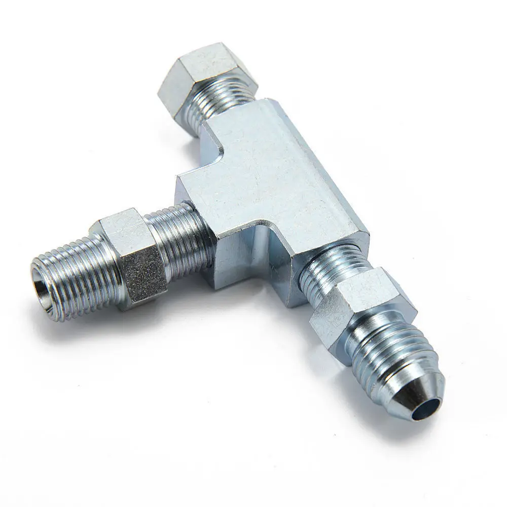 TU-CGQ201 1/" NPT до 4AN адаптер фитинг тройник 3 Way& Plug блок подачи масла датчик давления - Цвет: TU-CGQ201