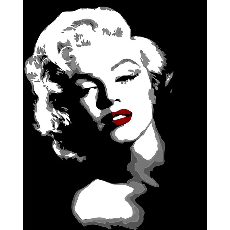 Алмазная 5D картина Мэрилин Монро полное покрытие круглых/квадратных страз