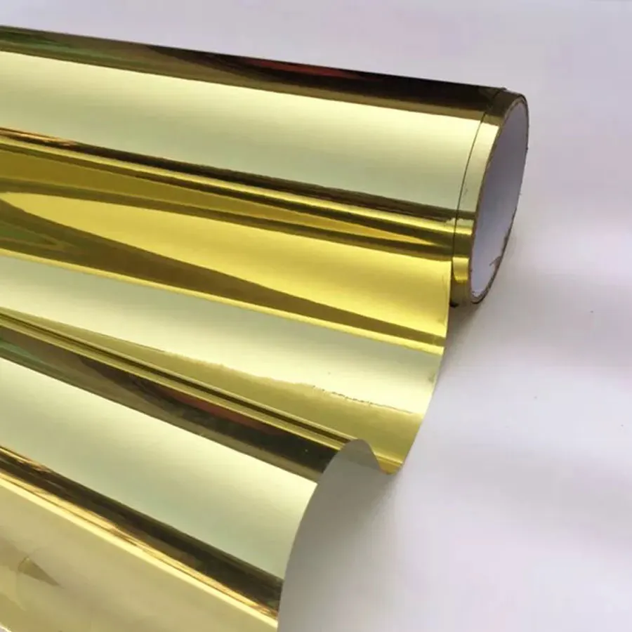 

Length 200cm Gold Silver Solar Mirror Window Film One Way Glass Sticker Privacy UV Reflective Home Office Kitchen bedroom Film