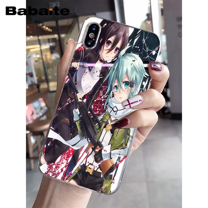 A5 Babaite Sword Art Online SAO Japan аниме чехол для телефона для iPhone 5 5Sx 6 7 7plus 8 8Plus X XS MAX XR - Цвет: A5