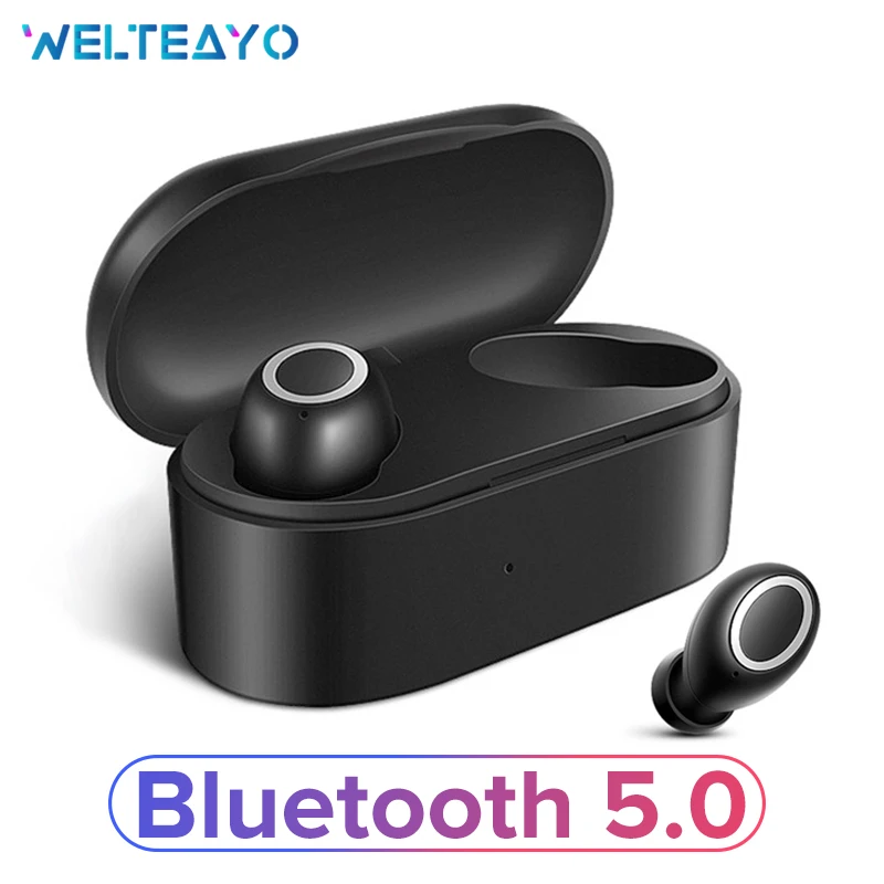 WELTEAYO D015 Bluetooth 5 0 наушники TWS стерео мини беспроводная гарнитура с чехлом игровые