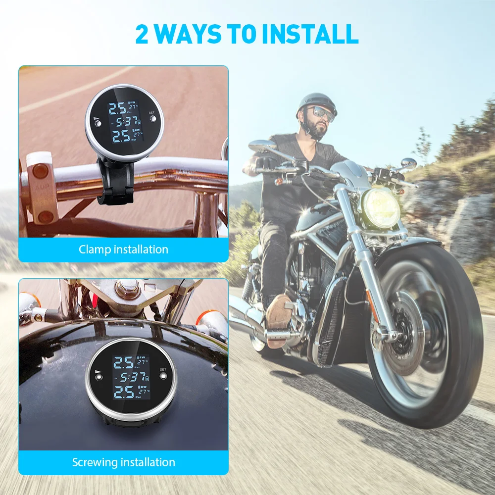 Система мониторинга давления в шинах мотоцикла с USB зарядным двигателем TPMS шины