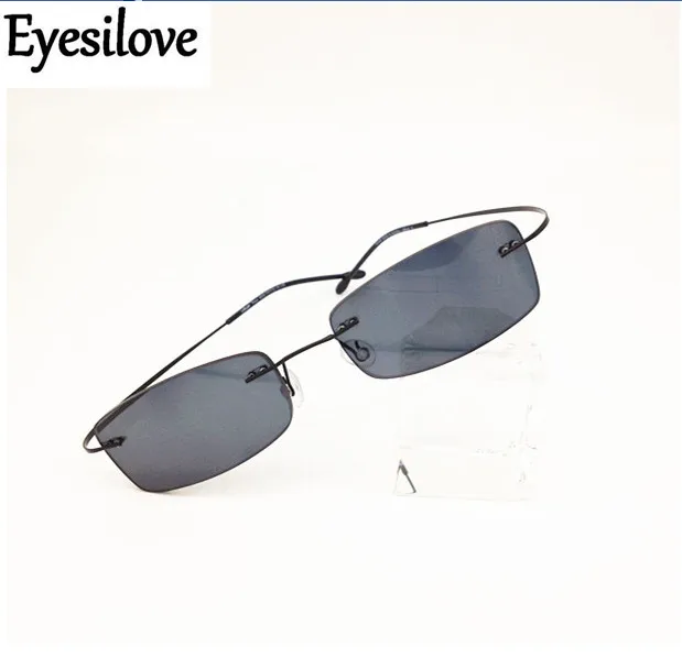 Очки Eyesilove без оправы, очки для близорукости, ультра-светильник, без оправы, готовые близорукие очки, очки для близорукости, солнцезащитные очки серого цвета