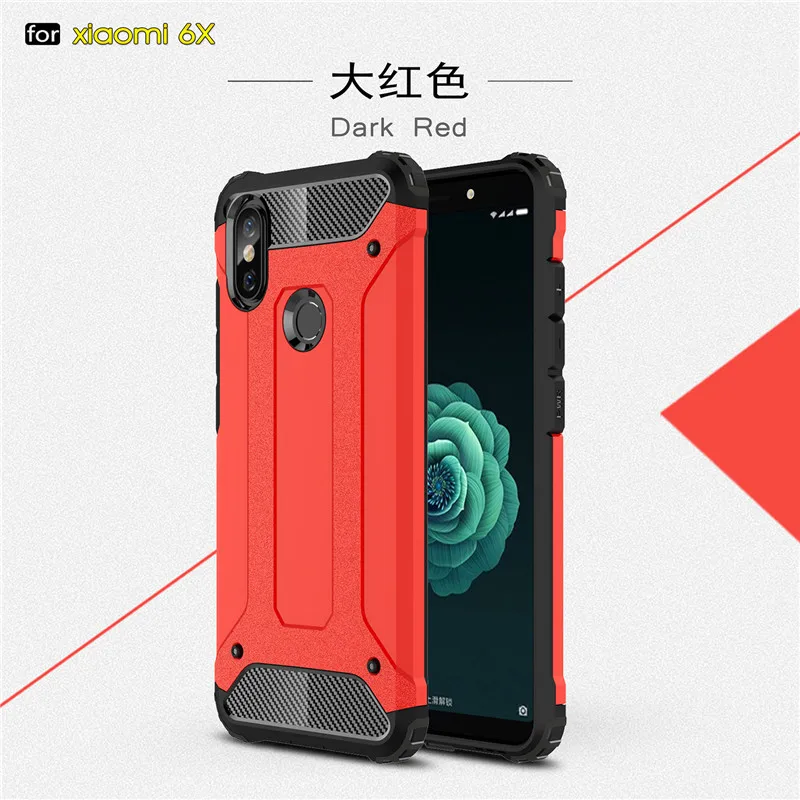Для подходящих чехлов Xiaomi Mi A2 чехол 6X бампер ТПУ и ПК Броня для телефона MiA2 5