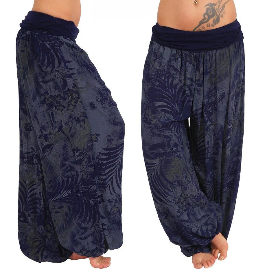 Женские брюки шаровары ZOGAA повседневные в этническом стиле с эластичным поясом и