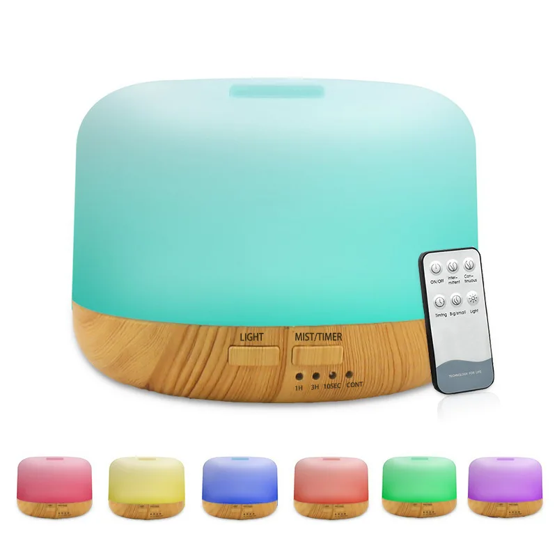 

300ML Remote Control Essential Oil Diffuser Ultrasonic Electric Aromatherapy Air Humidifier With Colorful Lights For Office Home