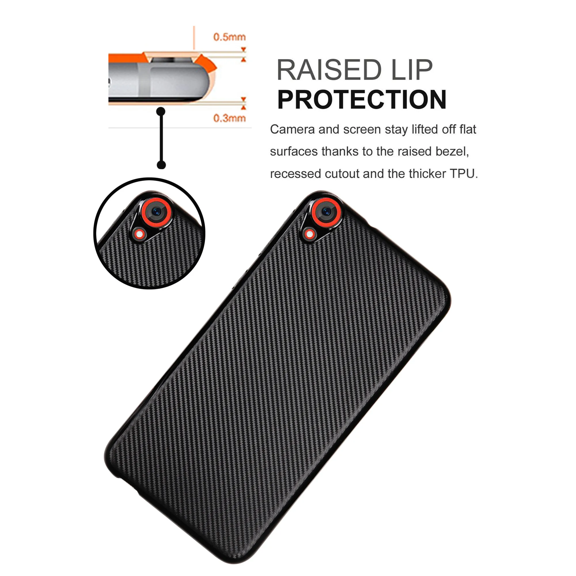 Чехол wolfrole для HTC 820 Роскошный чехол с полной защитой из углеродного волокна