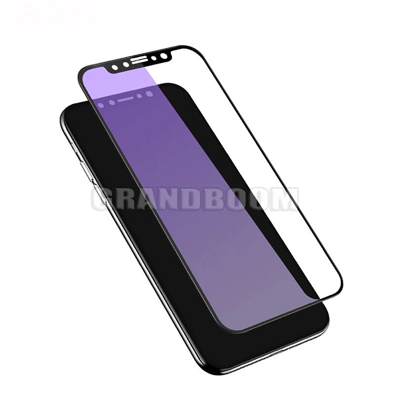 50 шт. 3D анти синий луч глаз из углеродного волокна закаленное стекло для iPhone 11 Pro Max XS XR X 8 7 6 6S Plus 9H изогнутая глянцевая защитная экранная пленка