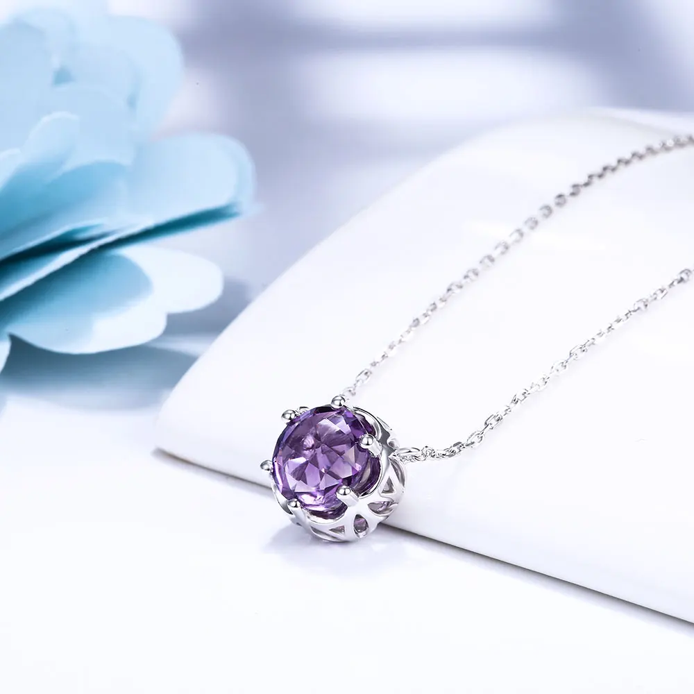 Женское ожерелье из серебра 1 8 пробы с натуральным камнем|fine jewelry|necklace pendant