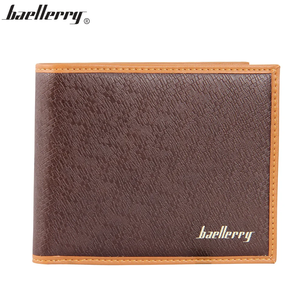 Baellerry Мужские Кошельки PU Кожа Короткие Бумажник Горизонтальный и Вертикальный
