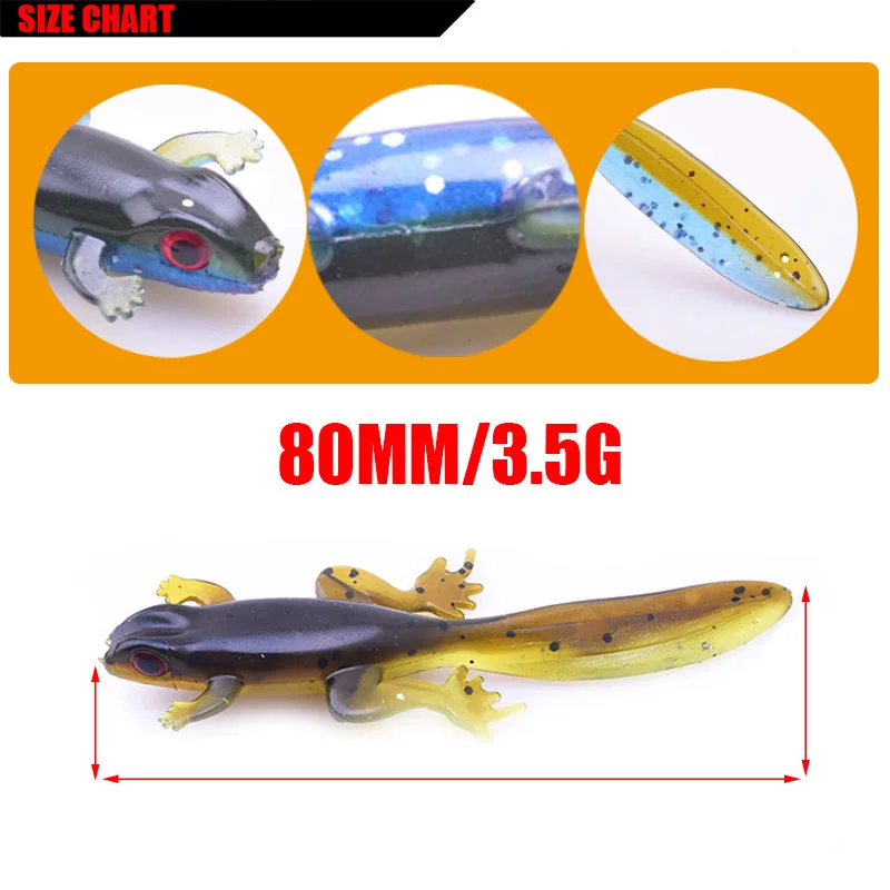 6pcs/Lot Fishing Lifelike Insect Soft Lures 8cm 3.5g Worms Silicone Jig Wobblers Artificial Baits Fishy Smell Tackle Swimbaits