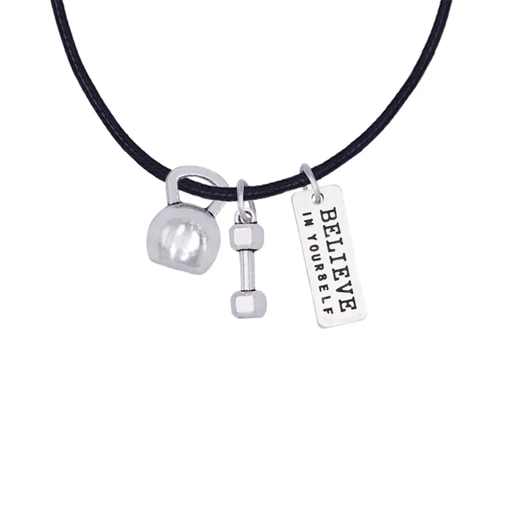 5 шт./лот сплав поверьте в себя поднятие веса штанги чайник колокольчики подвески