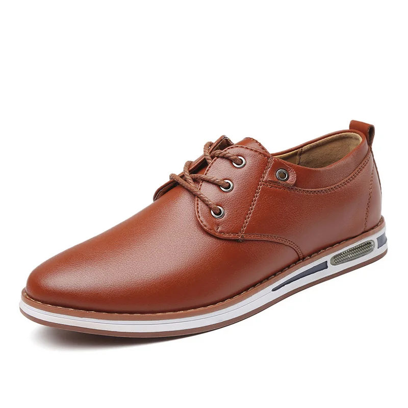 Brown Leather Shoes Misalwa/Новинка; модная деловая кожаная обувь; мужские дизайнерские стильные мокасины; homme; Цвет черный, коричневый; удобные кроссовки; мужская обувь ручной работы - Цвет: Brown Leather Shoes