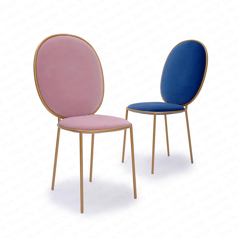 Железное художественное обеденное кресло для девочек Золотое косметическое