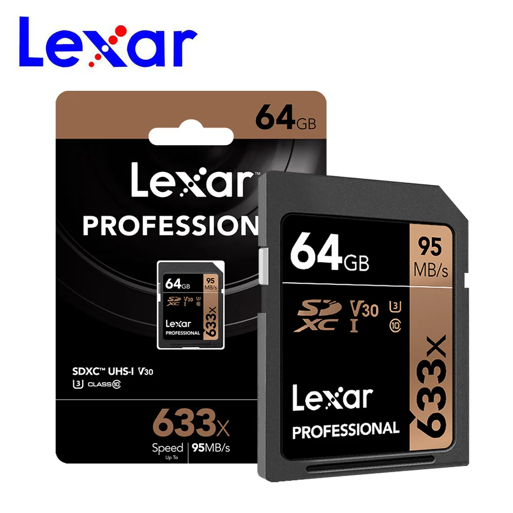 Карта памяти Lexar 128 Гб 16 64 класс 10 SD SDHC SDXC в sd карте 32 256 ГБ 512 95 Мб/с для цифровой SLR