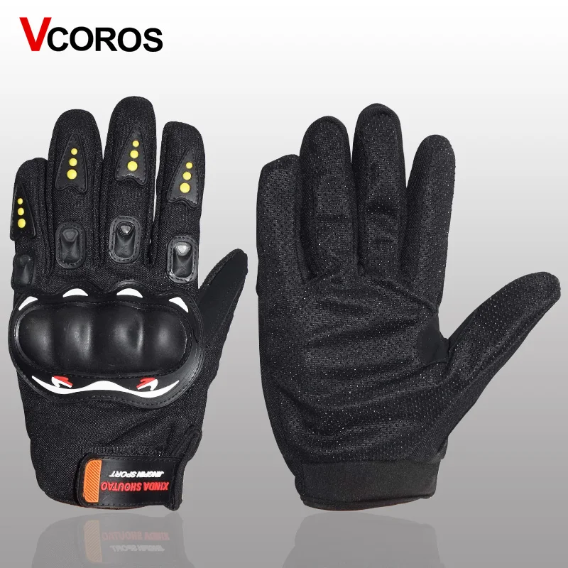 Vcoros Перчатки для мотоциклистов с полным пальцем износостойкие защитные перчатки