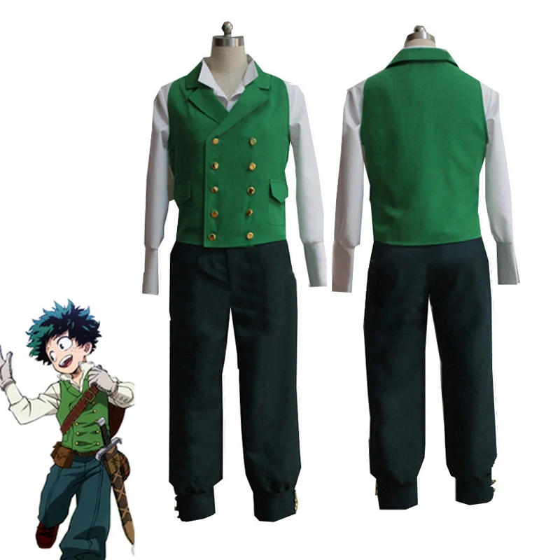 Аниме My Hero academic Izuku Midoriya костюмы для косплея Boku no Deku Униформа жилет Хэллоуина