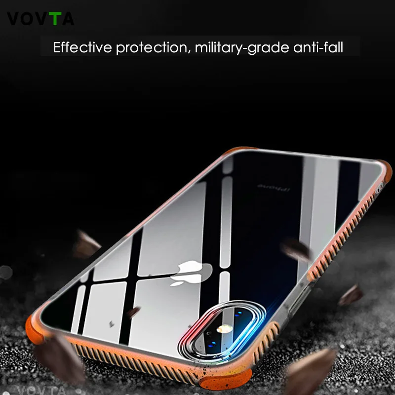 Модный противоударный чехол для iphone XR X XS Max прозрачный мягкий TPU 6 6s 7 8 plus