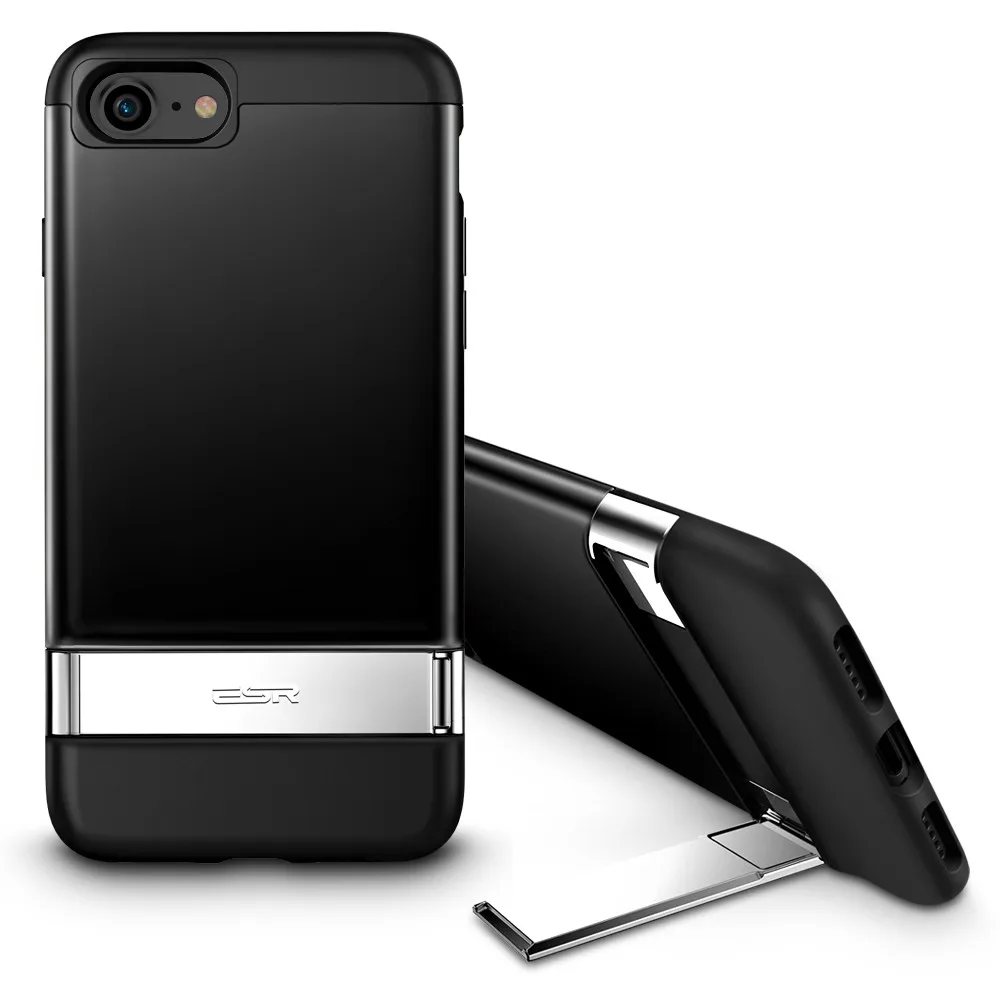 Чехол для iPhone X ESR, металлический чехол с подставкой, вертикальная и горизонтальная подставка, Жесткий Чехол-бампер из поликарбоната для iPhone 7, 8 Plus, Fundas Coque