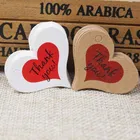 100 шт. Белыйкрафт-красный ярлык с сердечками, бумага в форме сердца, Подарочная бирка, бирка для свадьбытортапекарни, бирка с благодарностью
