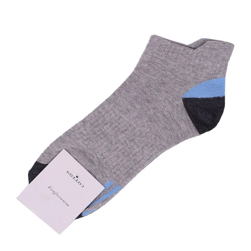 Light Gray Мужские с глубоким вырезом спортивные носки впитывающие хлопковые носки для бега баскетбольные носки для езды на велосипеде дышащие альпинистские походные носки для фитнеса - Цвет: Light Gray