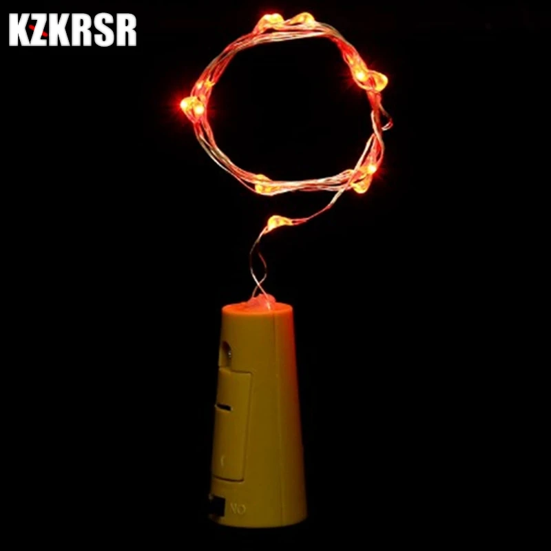 KZKRSR 2 м 20LED микро батарея Led медная струнная лампа бутылка для вина пробковая
