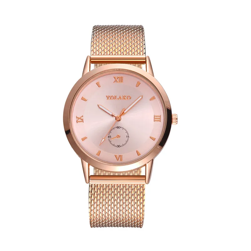 Luxury Ladies Watches Casual Men Women General Mesh Belt Watch Rose Gold Quartz Wristwatch Fashion Dress Clock reloj mujer #D | Наручные