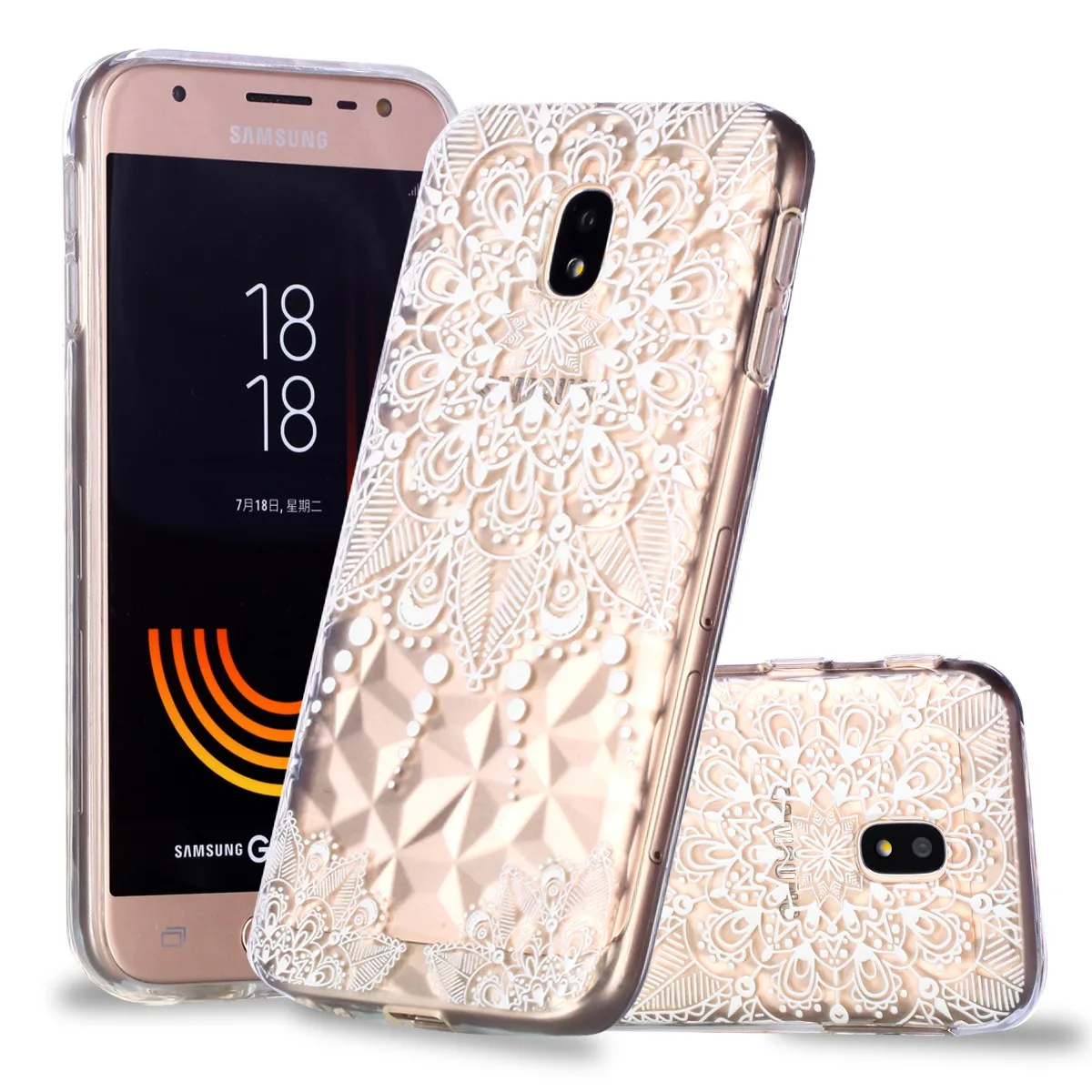 Защитный чехол для Samsung Galaxy J3 2018 J330 J330F мягкий силиконовый из ТПУ с рисунком J 3