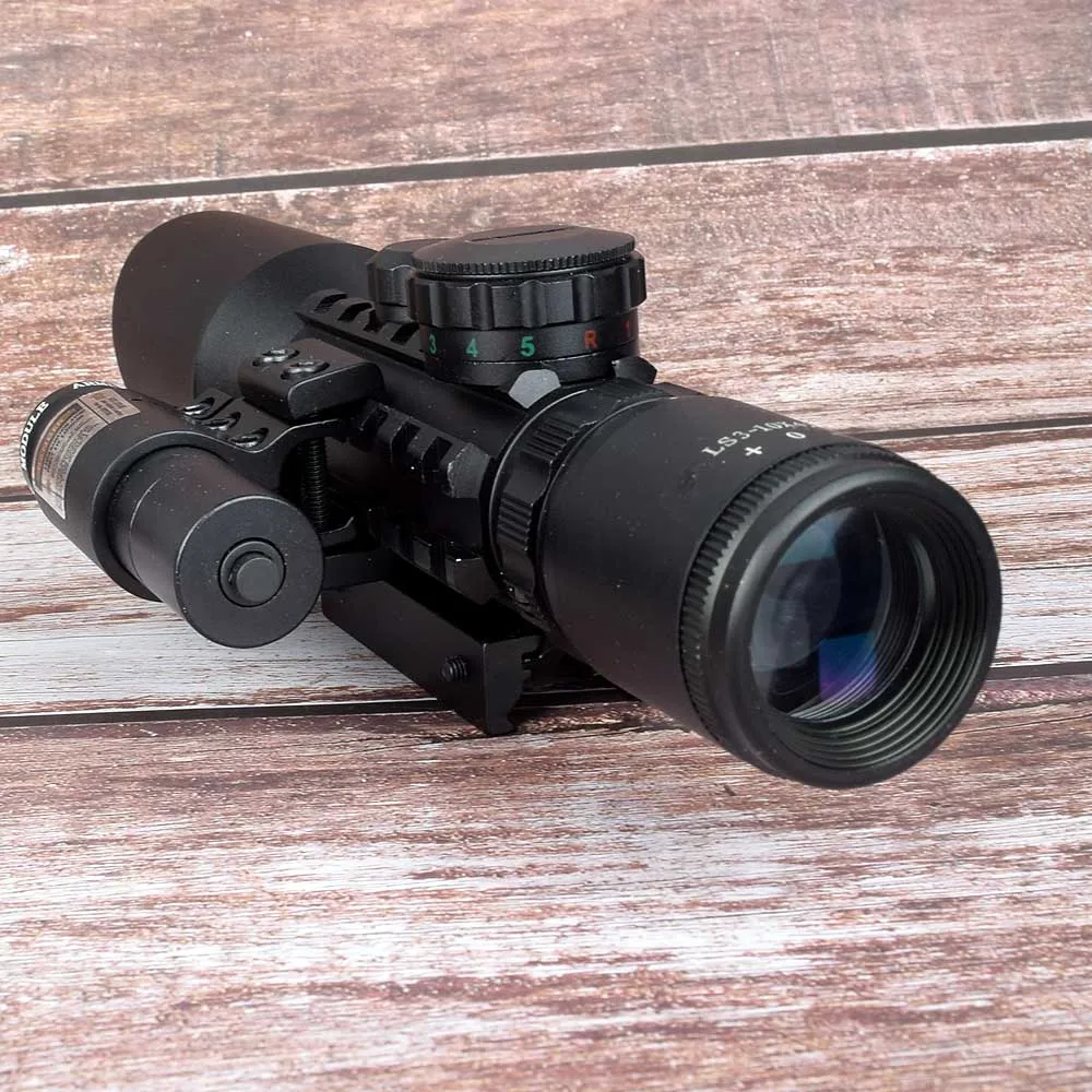 Тактический Оптический прицел M9 3 10x42EG для прицельной охоты с красной и зеленой